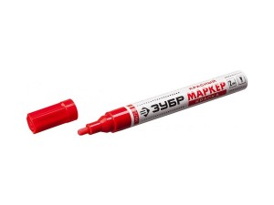Маркер - краска красный 1 шт. Зубр МК-750 - фото 1