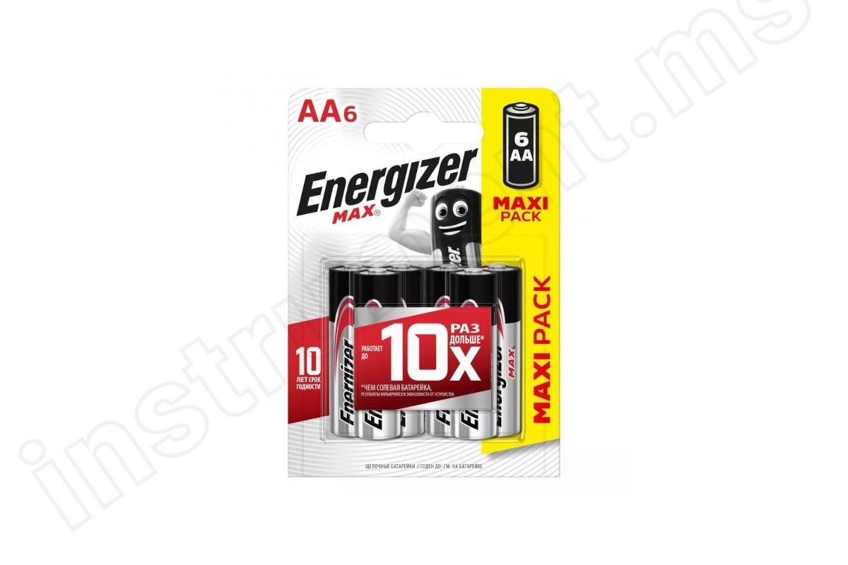 Батарейка Energizer MAX E91, LR06 АА, 6шт - фото 1