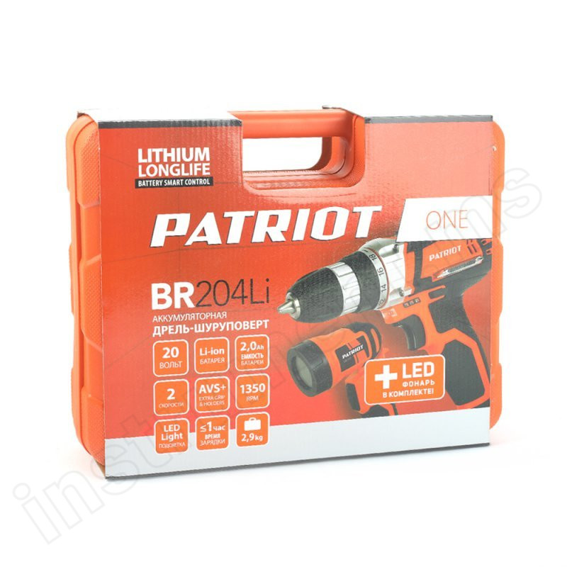 Аккумуляторный шуруповерт Patriot BR 204Li LED The One - фото 16