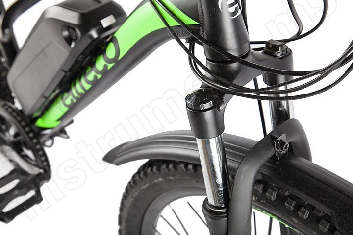 Электровелосипед (велогибрид) черно-зеленый Eltreco XT 800 new - фото 12