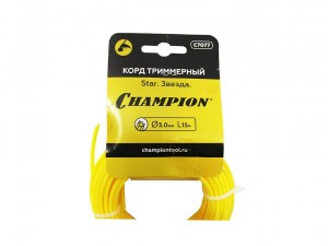 Леска для триммера, звезда Champion d 3.0мм/15м C7077 - фото 3
