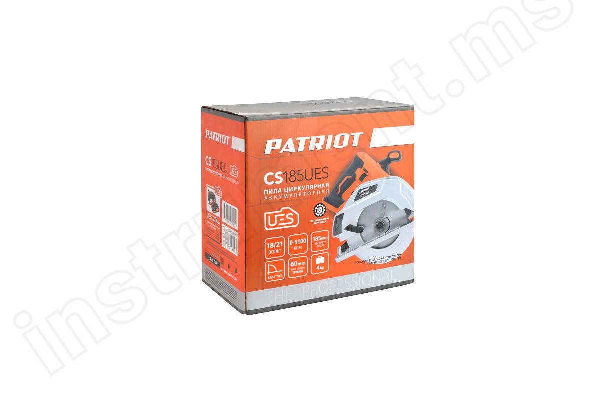 Пила дисковая аккумуляторная Patriot CS 185UES   арт.110303185 - фото 16